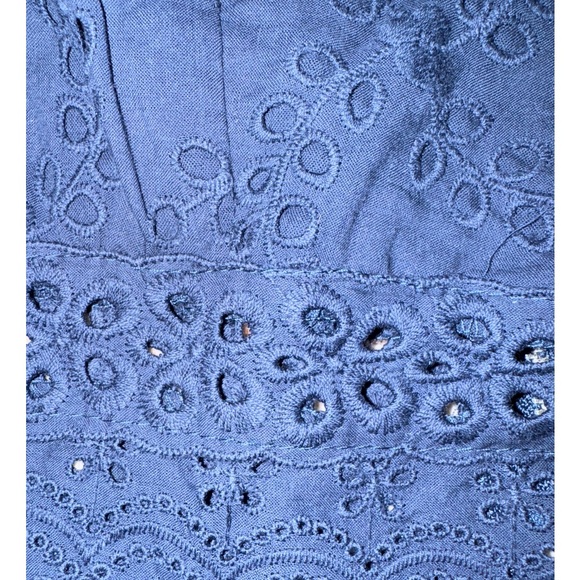 Altar’d State Karleen Eyelet Top and Mini Skirt Set Dress Blues Small NWT - Picture 6 of 7